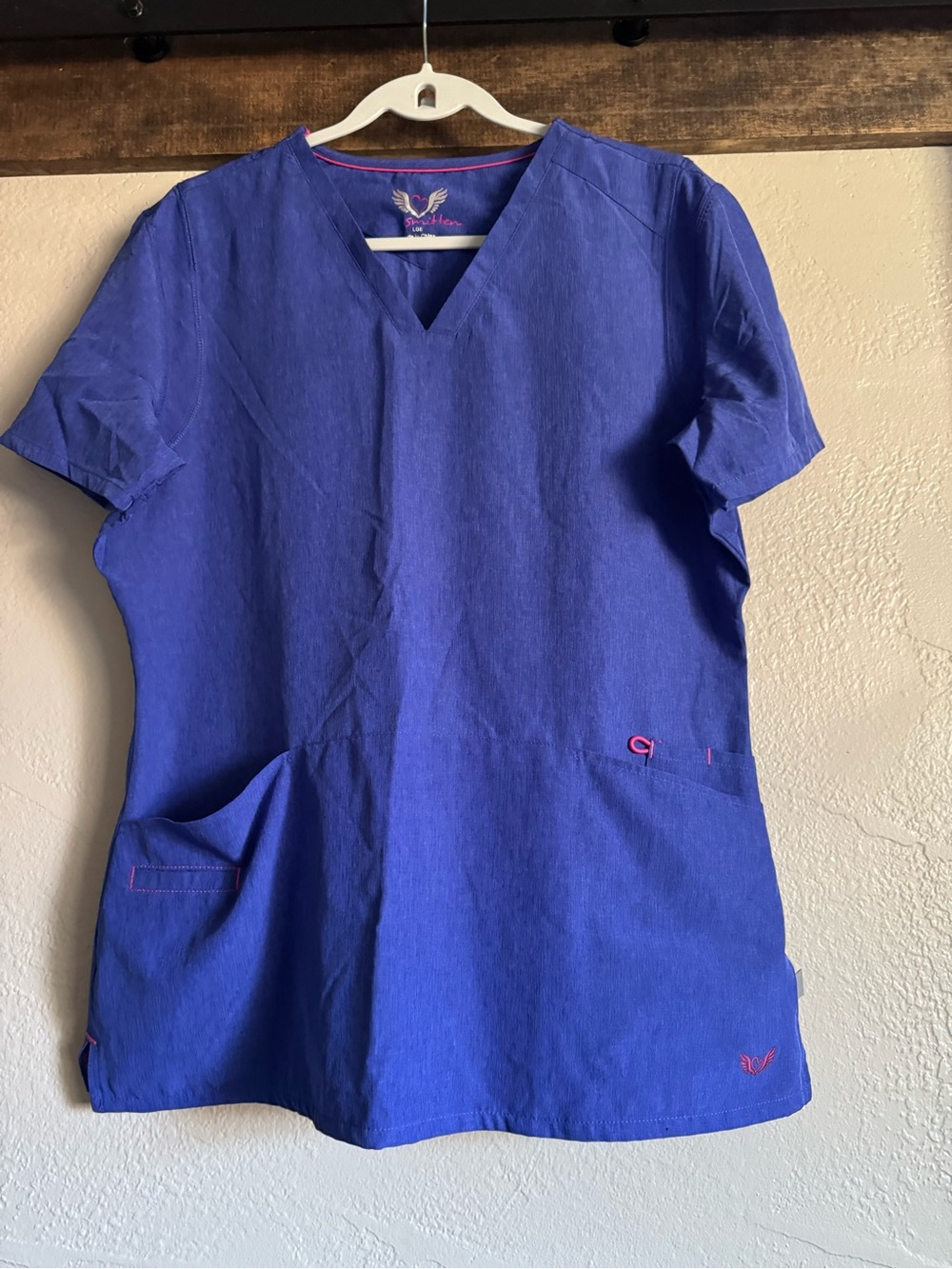 Women's V-Neck Scrub Top-purple